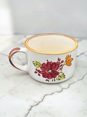 Vintage Stonecrest Casualstone Plum Blossom #309 Stoneware Soup Mug Cup EUC